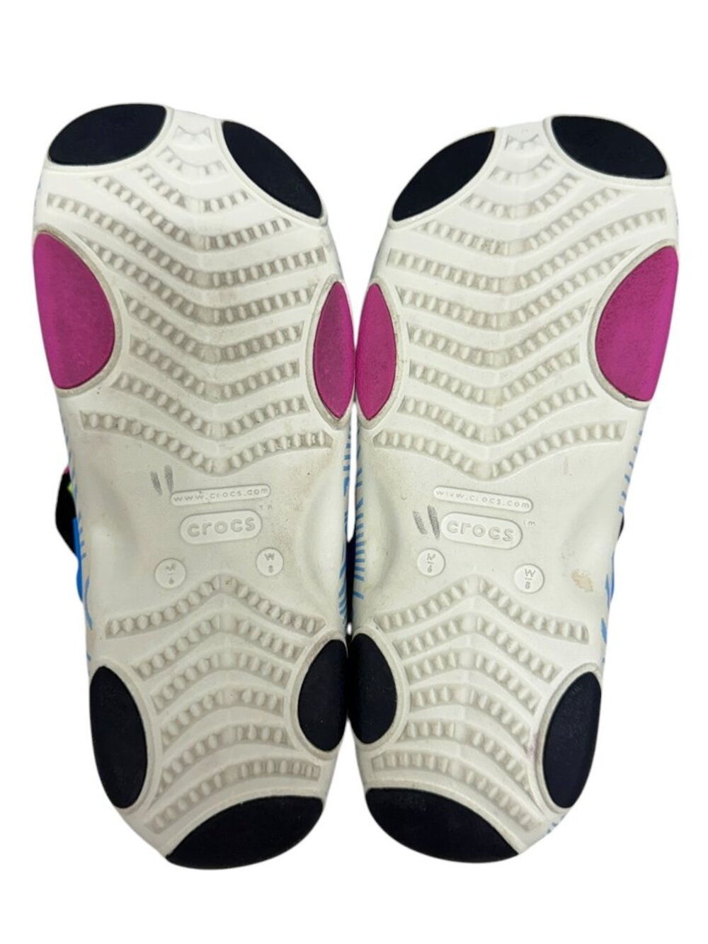 Crocs Classic All-Terrain Topographic Sandals in Bone/Multi Men's 6 Women's 8 - Picture 7 of 8